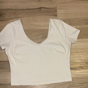 Lululemon Align crop tee sz 12 white